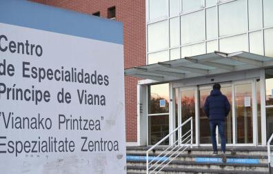 Centro de Consultas Príncipe de Viana en la primera jornada de huelga