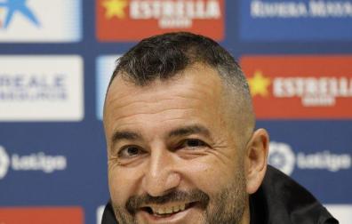 Diego Martínez, este viernes en la rueda de prensa previa al partido con Osasuna