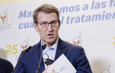 El presidente del Partido Popular, Alberto Núñez Feijóo, este miércoles