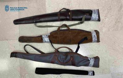 Armas sin documentación encontradas en un piso de Iturrama