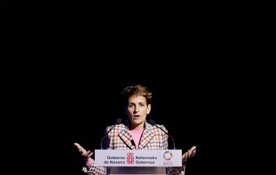 La presidenta María Chivite, el pasado jueves en un acto público