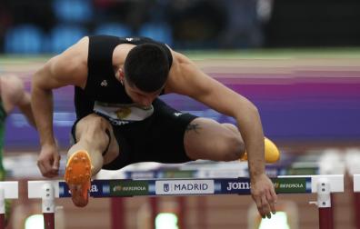 Asier Martínez, durante las semifinales del Campeonato de España del pasado 19 de febrero en Gallur