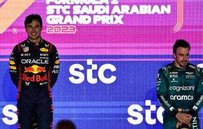 Fernando Alonso durante el Gran Premio de Arabia Saudí