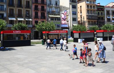 Los módulos de bar de la plaza del Castillo