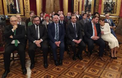 Enrique Maya, Javier Remírez, José Luis Arasti, Alfredo González, Unai Hualde y María Chivite
