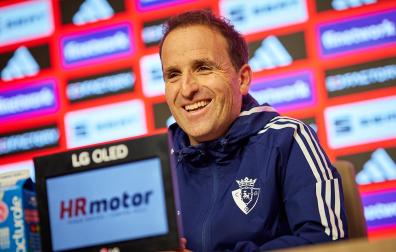 Jagoba Arrasate en la rueda de prensa previa a la vuelta de la semifinal de la Copa del Rey.