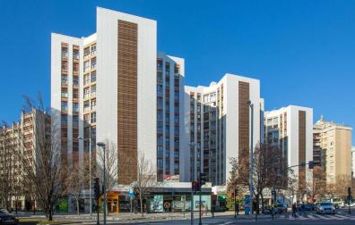 Imagen de las Torres de Urbasa, donde se ha proyectado las envolventes de las fachadas