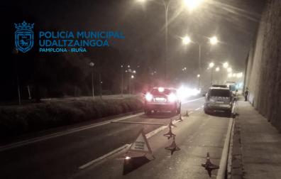Control de alcoholemia de la Policía Municipal de Pamplona