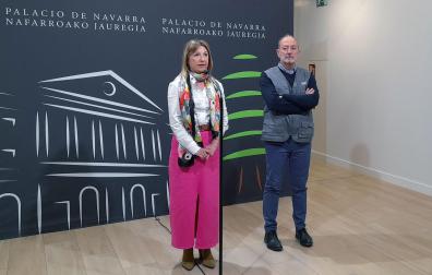 La directora general de Interior del Gobierno de Navarra, Amparo López, y el director del Servicio de Protección Civil y Emergencias, José Javier Boulandier