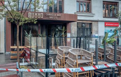 Restaurante 'Burro Canaglia Bar&Resto' en el que dos personas fallecieron en un incendio, en Madrid