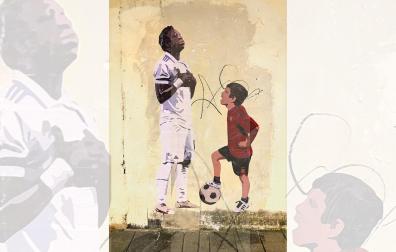 Nuevo mural de LKN con motivo de la final de la Copa del Rey
