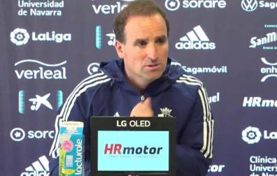 Jagoba Arrasate, en la rueda de prensa previa al partido ante el Atlético de Madrid