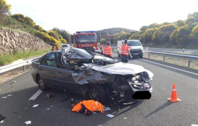 Así ha quedado el coche implicado
