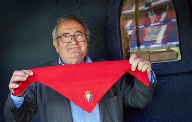 Luis sabalza, fotografiado este lunes en El Sadar, tras conocerse que Osasuna será el encargado de lanzar el chupinazo