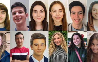 Rebeca Roura Parrondo (IES Plaza de la Cruz), Nicolás Sanz Irisarri (IES Ribera delArga de Peralta), Lorena Bea Remírez (IES Benjamín de Tudela), Aurora Aróstegui Rivallo (IES Benjamín de Tudela),  Javier González Moreno (Colegio Santa Teresa), Neele Stomberg Belzunce (Liceo Monjardín), Lucía Moriano Delgado (Colegio Miravalles-Redin), Alejandro Martínez Gómiz (Colegio Miravalles-Redin),Pablo San Julián Tarifa (Liceo Monjardín), Sofía Fernández de Arcaya (Colegio San Ignacio), Iciar Mañas Artuch (Colegio San Francisco Javier Tudela) y Leire Aragón Arrasate (IES Basoko).