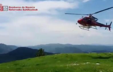 Rescatada el sábado una montañera exhausta en el Txamantxoia