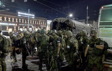 Las tropas mercenarias de Wagner en Rostov-on-Don
