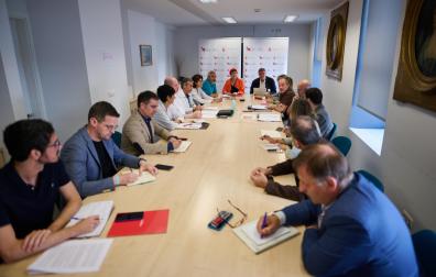 Reunión de coordinación del dispositivo sanitario para los Sanfermines celebrada hoy en el Hospital Universitario de Navarra (HUN)