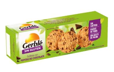 Galletas con pepitas de chocolate sin gluten de la marca Gerblé