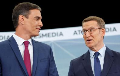 Pedro Sánchez y Alberto Nuñez Feijóo