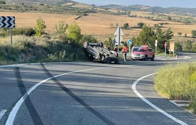 Imagen de uno de los accidentes viales de este fin de semana. Este, en Bargota