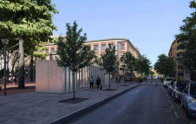 Recreación del proyecto planteado en el Segundo Ensanche de Pamplona