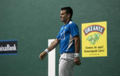 Iker Larrazabal, en un partido de San Fermín.