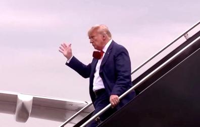Trump, a su llegada a Washington