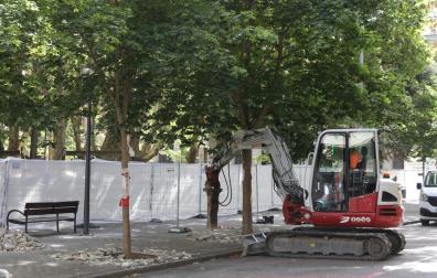 Vídeo del comienzo de las obras del parking de la calle Sangüesa