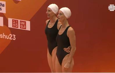 Lola Sarriguren y Laura Garde, en la competición de Kyushu
