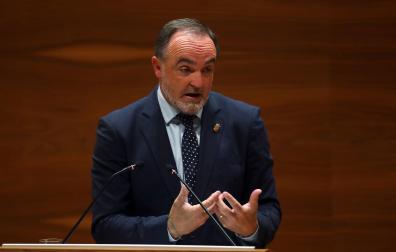 Javier Esparza, durante su intervención