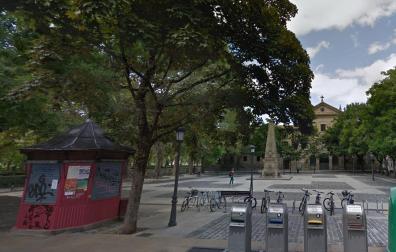 Plaza de Recoletas de Pamplona en la que se ha producido la pelea
