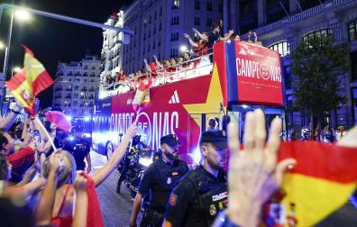 Fotos de la celebración del título de campeonas del mundo de la selección española de fútbol