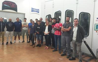Alumnado que ha comenzado este lunes la formación en el centro de Iturrondo