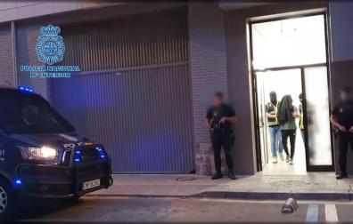 Momento de la detención del yihadista en Pamplona