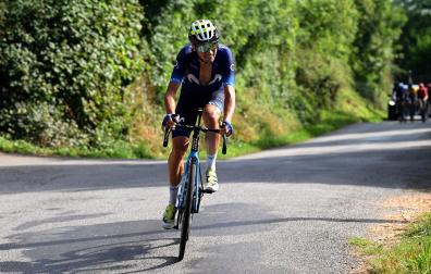 El ciclista burladés Óscar Rodríguez, en la etapa del Tour de Limousin en la que hizo segundo
