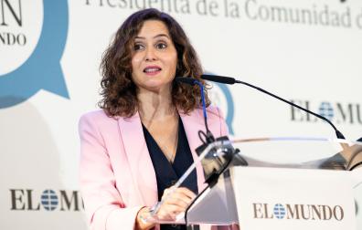 La presidenta de la Comunidad de Madrid, Isabel Díaz Ayuso, interviene el el encuentro informativo de las "Citas con El Mundo" que organiza Unidad Editorial
