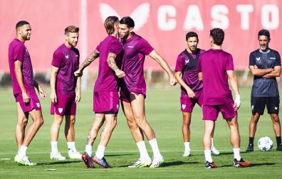 Sesión de entrenamiento del Sevilla este martes, 19 de septiembre
