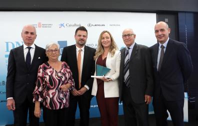 De izquierda a derecha, Manuel Gascó Caro, Soledad Caro Valero, Sergio Martínez García, Raquel Gascó Caro, Manuel Gascó Lerma y Juan Francisco Gascó Caro