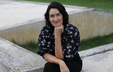 La guionista Ángeles González-Sinde, ayer, en el Civican de Pamplona