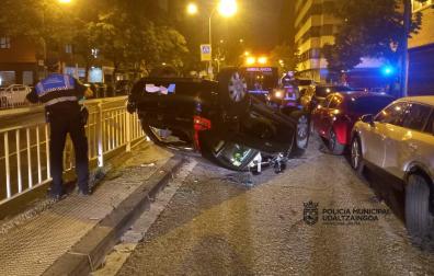 Imagen del estado en el que ha quedado el vehículo que conducía el herido