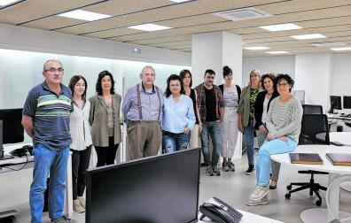 De izquierda a derecha, Francisco Javier Gallués Sanzol, Blanca Esther Arias Elizari, Berta Boj Prieto, Antonio Javier Moriones Arizcuren, Inmaculada Guerrero López, Mª Victoria Beltrán Asensio, Arturo Barcenilla Tirapu, Amagoia Arrastio Ágreda, Tania Elduayen Donamaría, Juana Mª Marco Goñi y Amaya Arraiza Larrea.