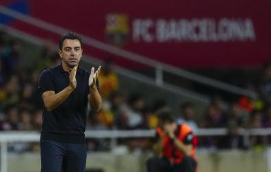 Xavi Hernández, técnico del F. C. Barcelona