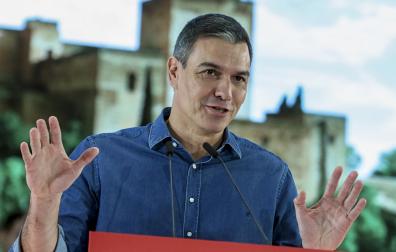 El presidente del Gobierno en funciones, Pedro Sánchez participa este sábado en un acto del PSOE celebrado en Granada