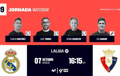 Carlos Martínez, Axel Torres, Bernd Schuster y Edu Aguirre narraron el Real Madrid-Osasuna en Movistar