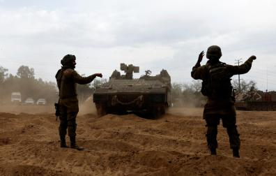 Soldados israelíes, en la Franja de Gaza