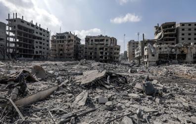 Edificios destruidos en Gaza por los bombardeos israelíes