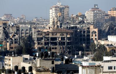 Edificios bombardeados en Gaza