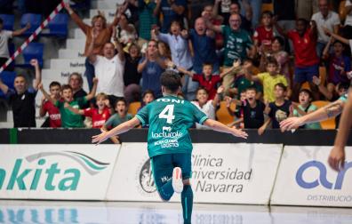 El cierre de Osasuna Magna Toni Escribano marcó el cuarto para su equipo al filo de la primera parte