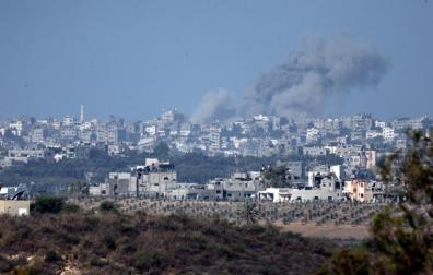 Humo tras los ataques sobre Gaza